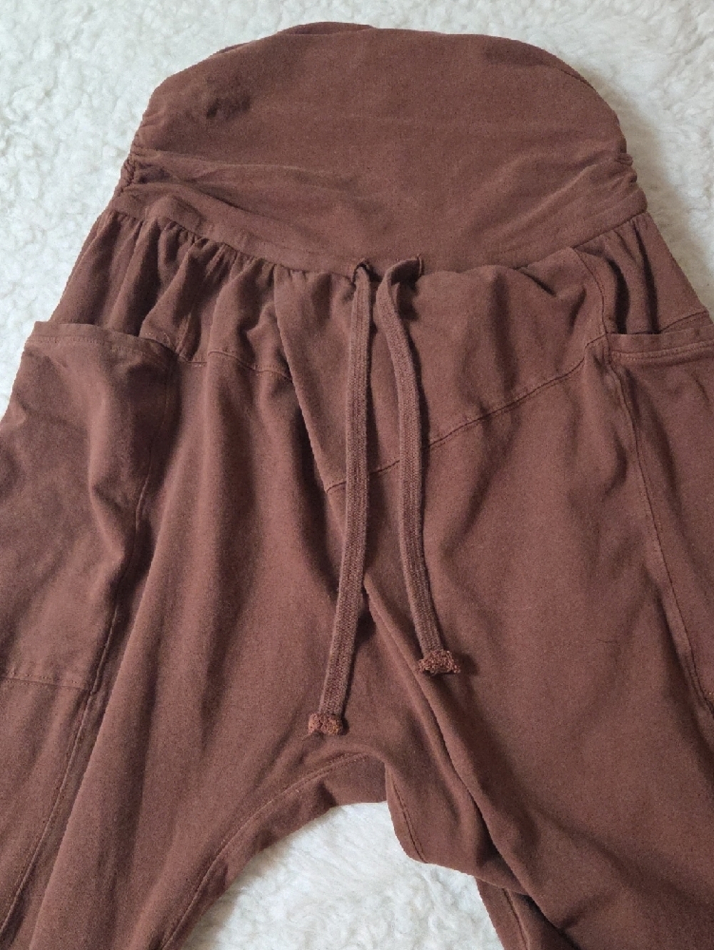 FP Movement by Free People Brown Wide-Leg Drawstring Pants Sz Xs - Picture 6 of 14